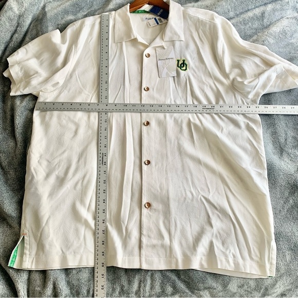 Tommy Bahama Oregon Ducks Silk  Button Shirt Coconut Camp Mens XL Golf Vacation - Picture 16 of 16